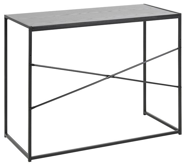 Psací stůl DESIGN SCANDINAVIA Seaford, 100 cm, MDF, černý ...