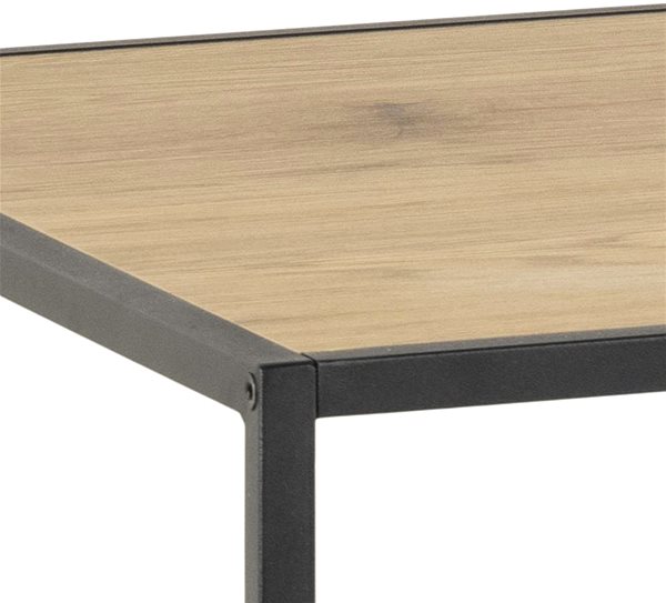 Schreibtisch DESIGN SCANDINAVIA Seaford, 130 cm, Eiche / schwarz ...