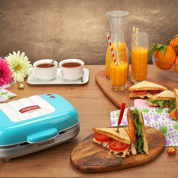 Szendvicssütő Ariete Party Time Sandwiches and Cookies 1972/01, kék ...