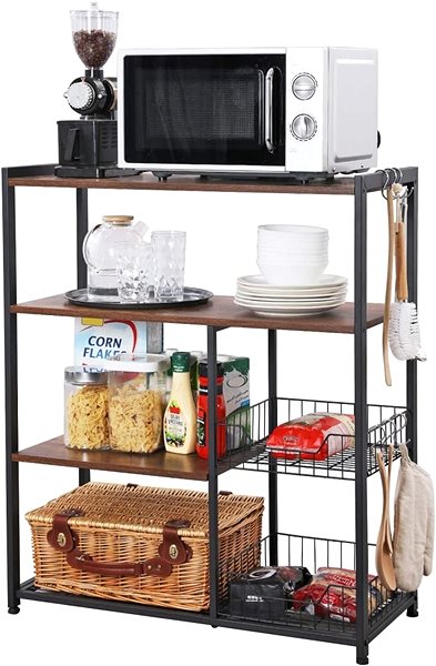 Shelving Unit Artenat Stella mobile shelf, 95 cm, brown / black ...