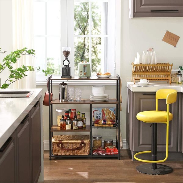 Shelving Unit Artenat Stella mobile shelf, 95 cm, brown / black ...