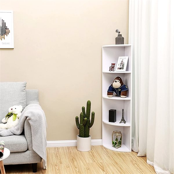 Shelving Unit Corner shelf Renty, 130 cm, white ...