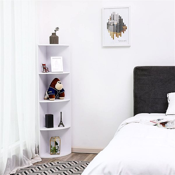 Shelving Unit Corner shelf Renty, 130 cm, white ...