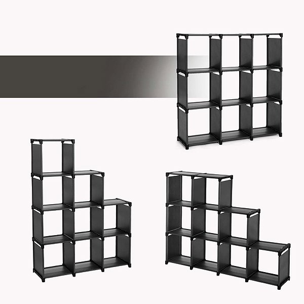 Shelf Songmics Multifunctional cabinet Bea 9 black ...