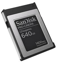 Speicherkarte SANDISK CFexpress Type B 640GB PRO-CINEMA ...