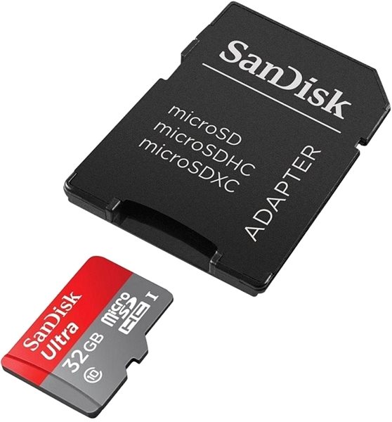 Memóriakártya SanDisk microSDHC Ultra 32GB + SD adapter ...