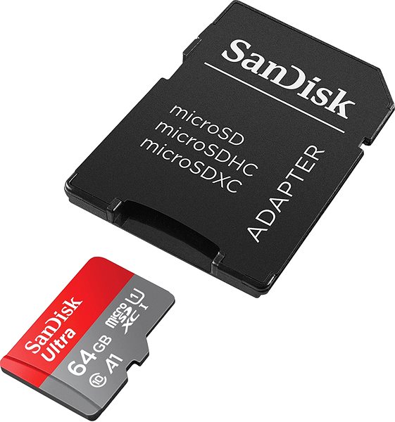 Memóriakártya SanDisk MicroSDXC Ultra 64GB + SD adapter ...