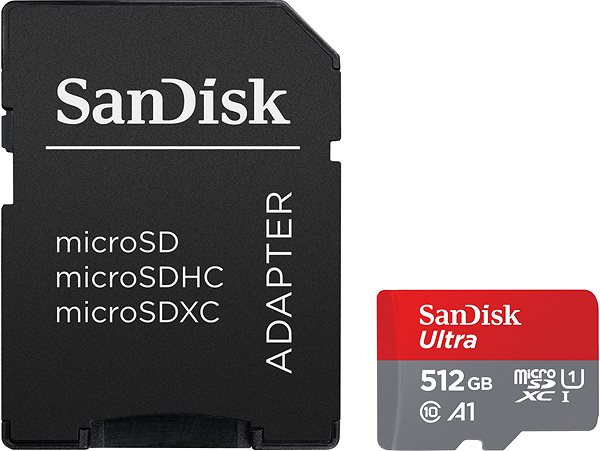 Memóriakártya SanDisk MicroSDX Ultra 512GB + SD adapter ...