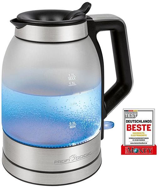 Electric Kettle ProfiCook WKS 1215 G glass ...