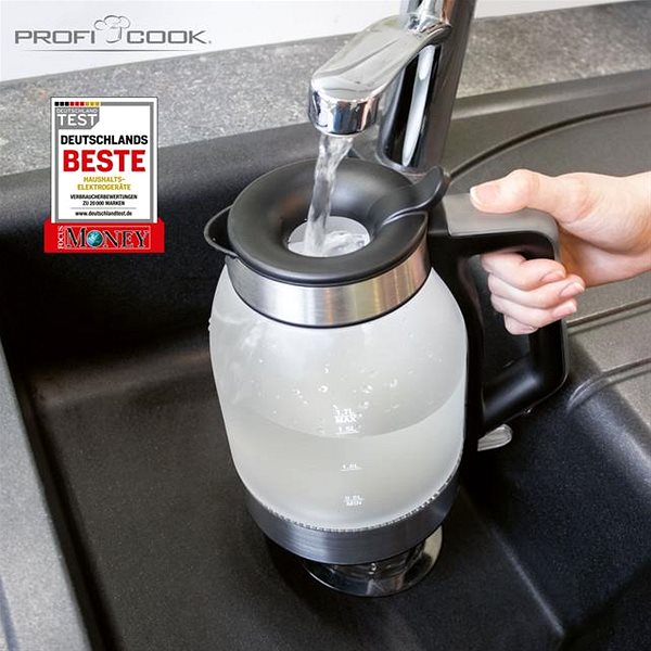 Electric Kettle ProfiCook WKS 1215 G glass ...