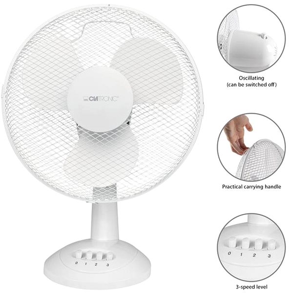 Fan Clatronic VL 3602 table fan white ...