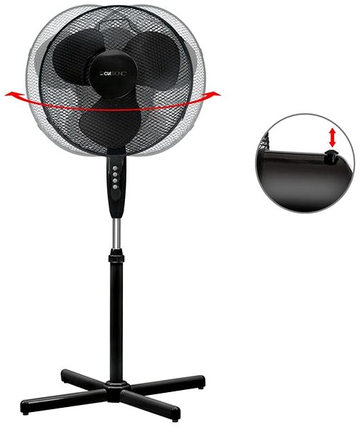 Fan Clatronic VL 3603 stand fan black ...