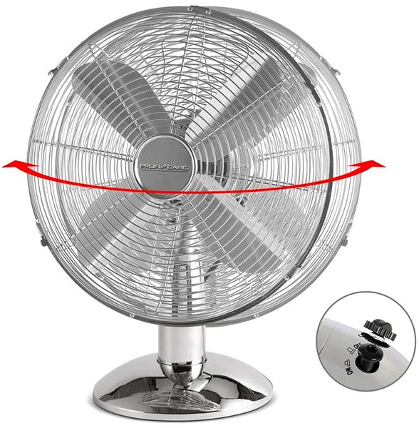 Fan ProfiCare VL 3063 stainless steel table fan ...