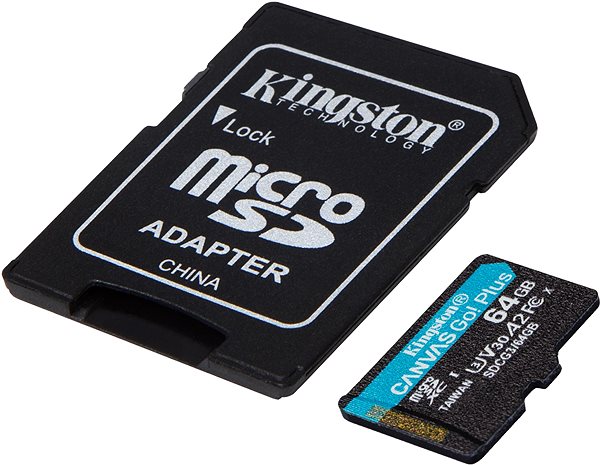 Memóriakártya Kingston Canvas Go! Plus microSDXC 64GB + SD adapter ...