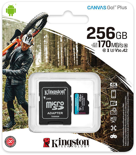 Paměťová karta Kingston microSDXC Canvas Go Plus Gen4 256GB ...