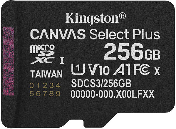 Speicherkarte Kingston MicroSDXC 256 GB Canvas Select Plus Gen 3 + SD-Adapter ...