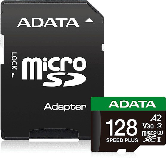 Speicherkarte ADATA MicroSDXC 128 GB Speed Plus + SD-Adapter ...