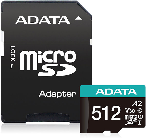 Speicherkarte ADATA MicroSDXC 512 GB Premier Pro + SD-Adapter ...