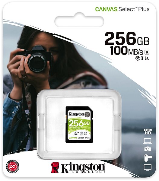 Memóriakártya Kingston Canvas Select Plus SDXC 256GB Class 10 UHS-I ...