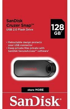 Pendrive SanDisk Cruzer Snap 128 GB Csomagolás/doboz