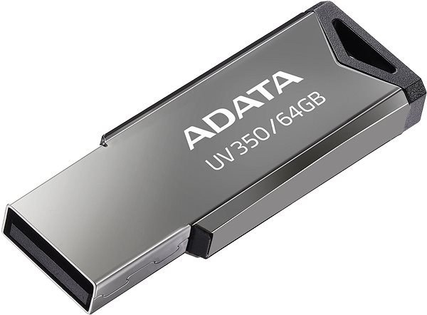USB kľúč ADATA UV350 64GB čierny Bočný pohľad