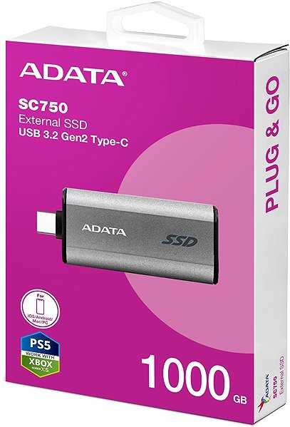 External Hard Drive Adata SC750 SSD 1000GB ...
