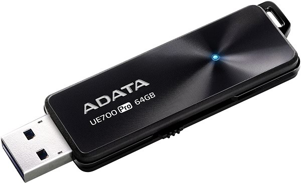 Flash Drive ADATA UE700 Pro 64GB black Lateral view