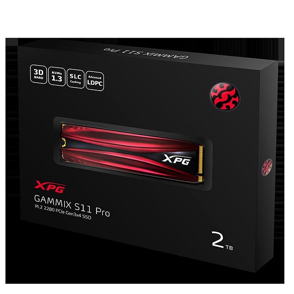 SSD-Festplatte ADATA XPG GAMMIX S11 Pro 2TB Verpackung/Box