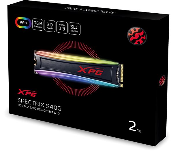 SSD disk ADATA XPG SPECTRIX S40G RGB 256GB SSD Obal/krabička