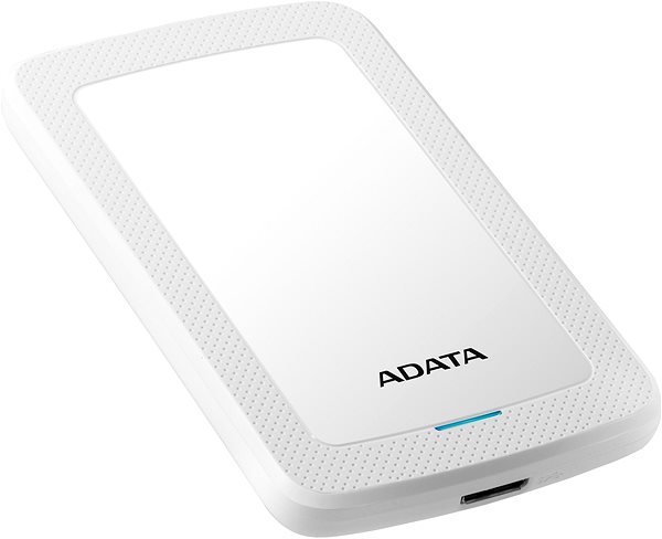 Externí disk ADATA HV300 externí HDD 1TB USB 3.1, bílá Boční pohled