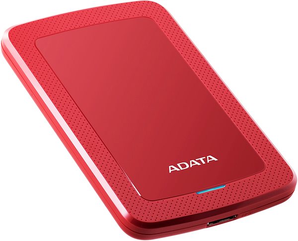 External Hard Drive ADATA HV300 external HDD 1TB 2.5'' USB 3.1, red Lateral view
