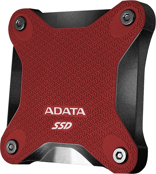 Externe Festplatte ADATA SD600Q SSD 240GB, rot Seitlicher Anblick