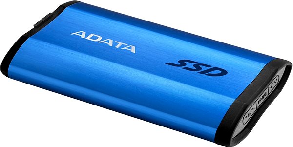 Külső merevlemez ADATA SE800 SSD 512GB, kék Oldalnézet