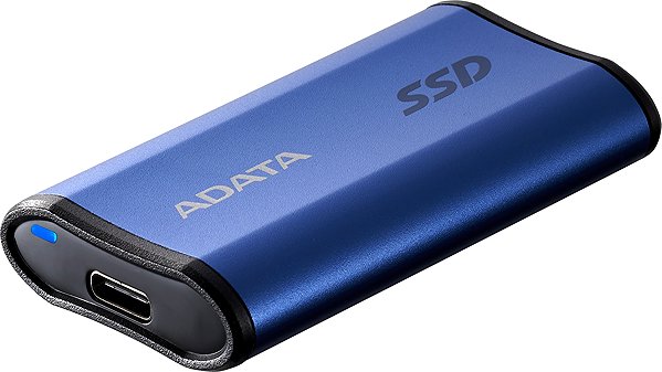 ADATA SE880 SSD 4TB, Blue external drive.