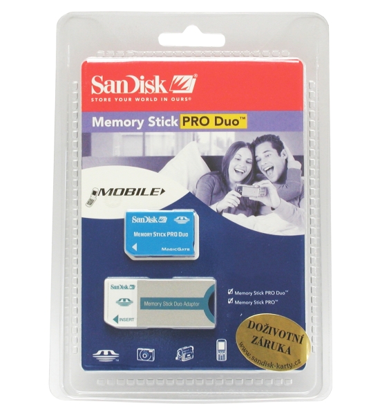 SanDisk Memory Stick PRO DUO 256MB MagicGate + adaptér pro standardní MS Paměťová karta Alza.cz