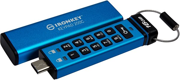 Pendrive Kingston IronKey Keypad 200 16 GB USB-C ...