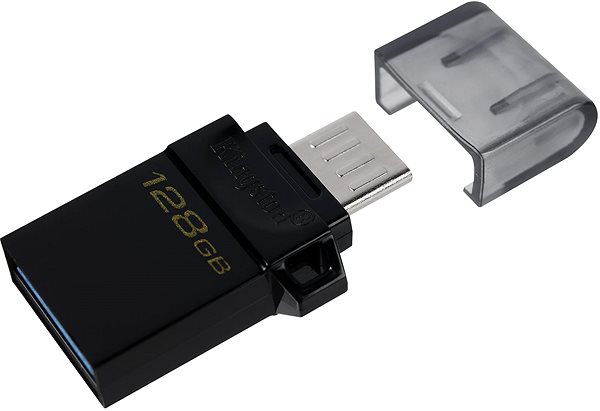 USB Stick Kingston DataTraveler MicroDuo3 G2 128 GB Seitlicher Anblick