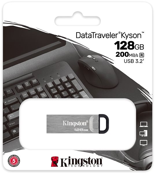 Pendrive Kingston DataTraveler Kyson 128 GB Csomagolás/doboz