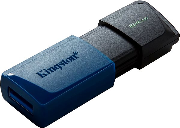USB Stick Kingston DataTraveler Exodia M 64GB, schwarz-blau Seitlicher Anblick