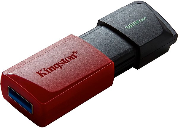 Flash Drive Kingston DataTraveler Exodia M 128GB, black and red Lateral view