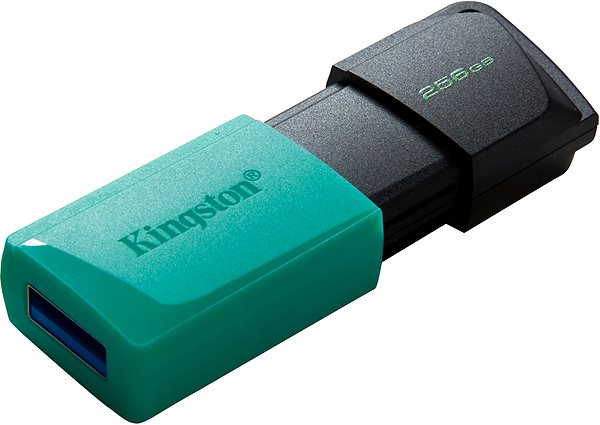 USB kľúč Kingston DataTraveler Exodia M 256 GB čierno-tyrkysová Bočný pohľad