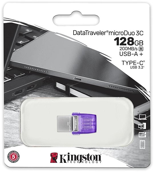 Flash Drive Kingston DataTraveler MicroDuo 3C 128GB ...