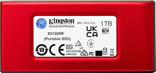 External Hard Drive Kingston XS1000 SSD 1TB, red ...