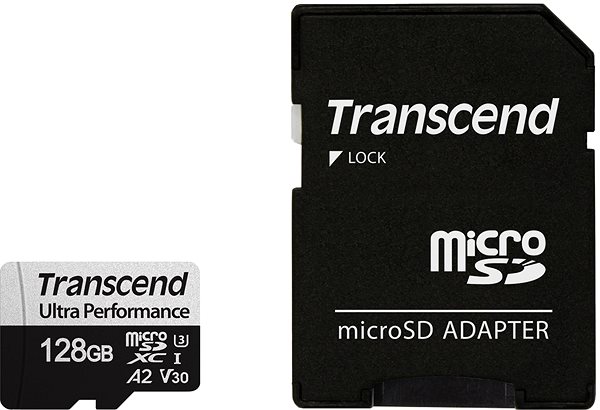 Pamäťová karta Transcend microSDXC 128 GB 340S + SD adaptér ...