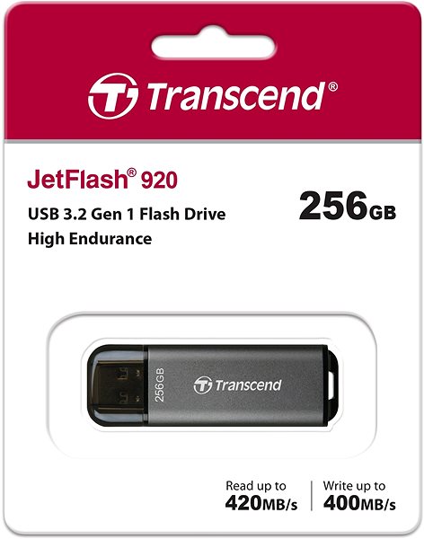 Flash Drive Transcend JetFlash 920 256GB Packaging/box