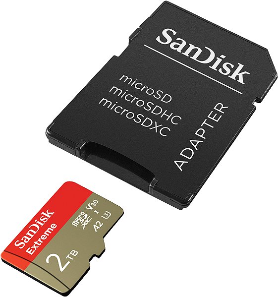 Speicherkarte SANDISK microSDXC 2TB Extreme + Rescue PRO Deluxe + SD-Adapter ...