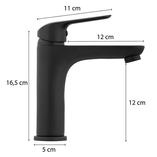 Tap DuraHome Wash basin mixer, AULAVIK 48872, black, matt ...