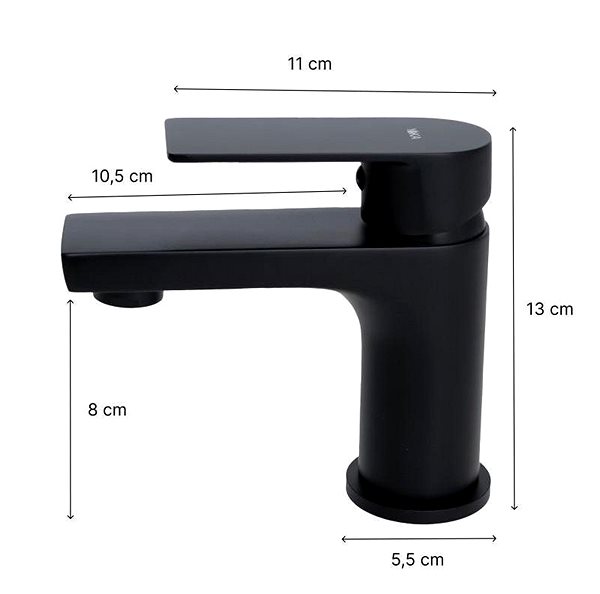 Tap DuraHome Wash basin mixer, FORILLON 51735, black ...