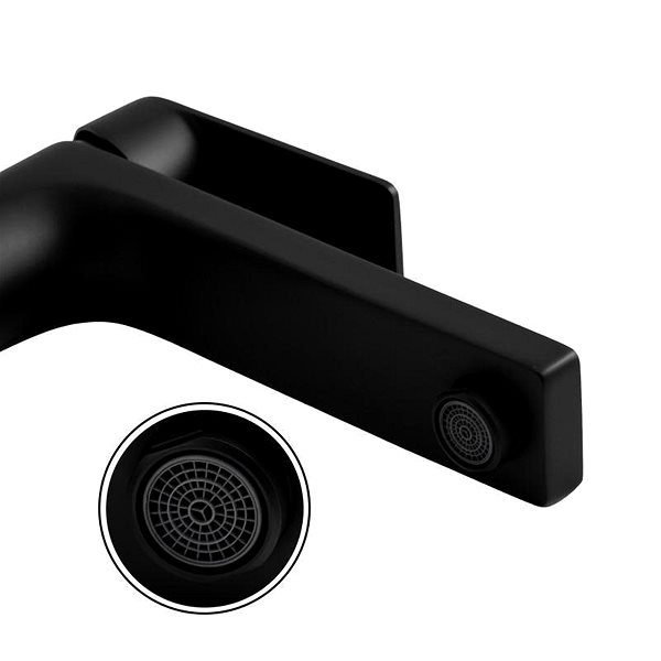 Tap DuraHome Wash basin mixer, ONTARIO 51742, black, high ...