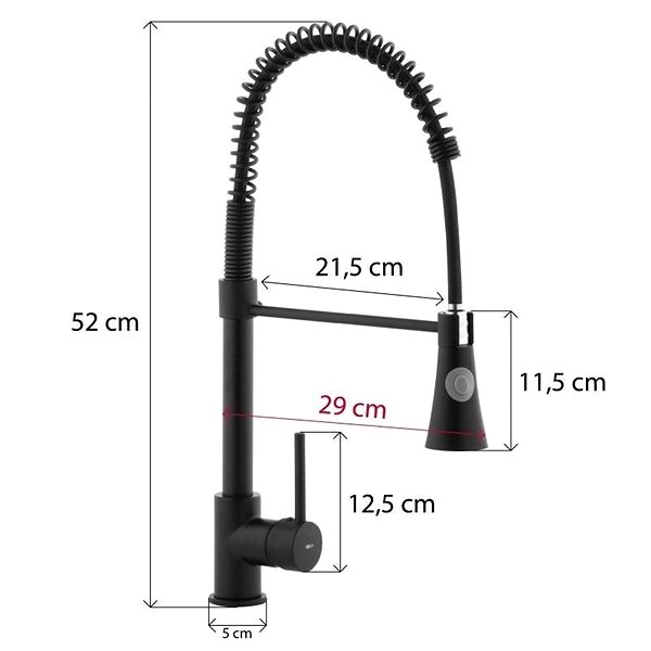 Tap DuraHome Sink mixer, BAHIA 45789, standing, black ...